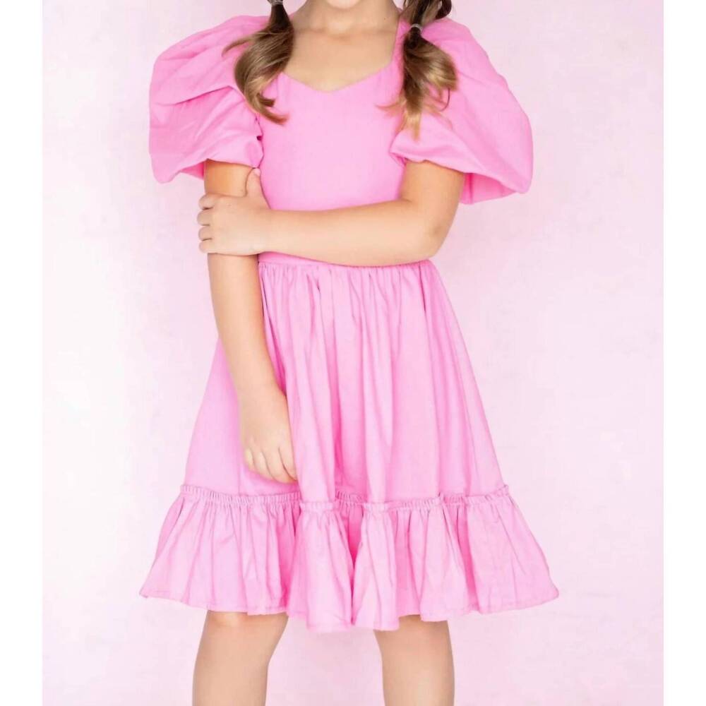 NEW LITTLE PEIXOTO kids logan mini dress in precious pink